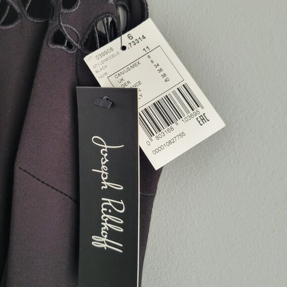 NWT Joseph Ribkoff Cutout Black Dress Size 6 - Picture 5 of 15